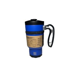 BlueTrek Double Shot Insulated Travel Coffee Press Mug 16 ounce